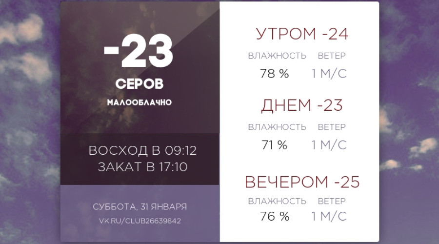 Сегодня суббота, 31 января 2026 г?...