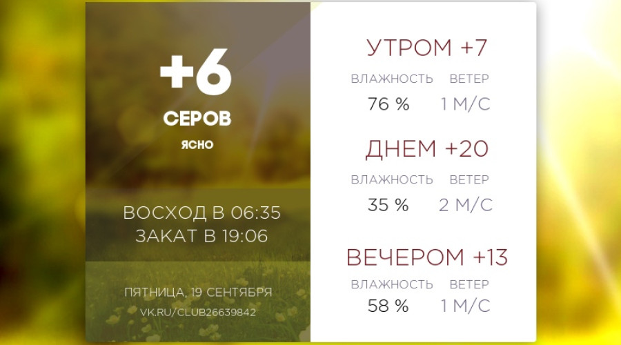 Сегодня пятница, 19 сентября 2025...
