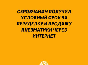 Серовчанин получил условный с...
