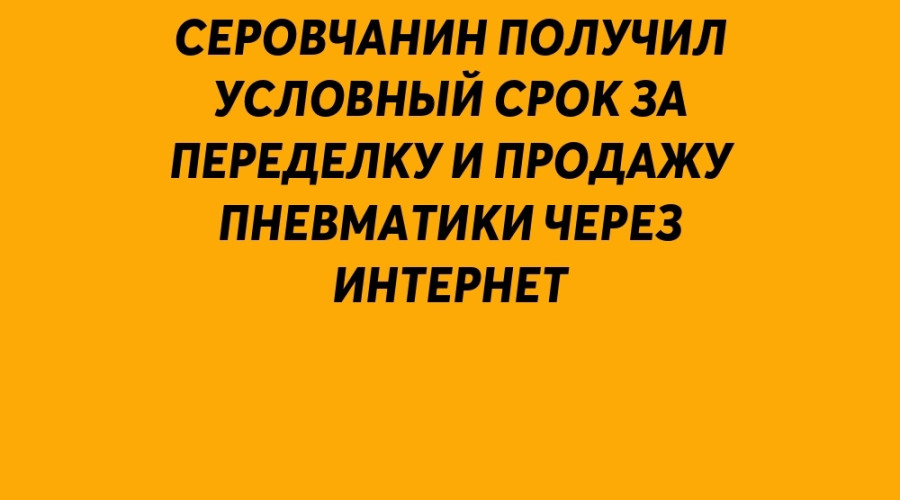 Серовчанин получил условный с...