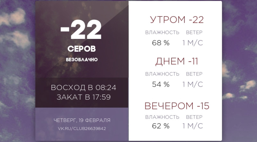 Сегодня четверг, 19 февраля 2026 ?...