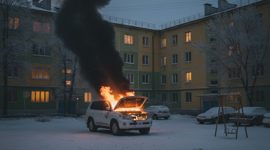 ❗️ В Серове горел «Toyota Land Cruiser...