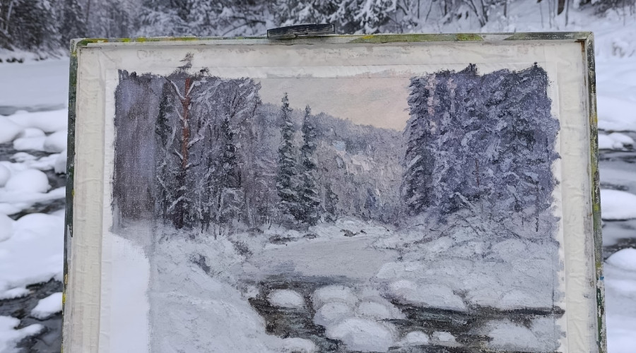 ❄️Зимний пленэр на реке Ивде?...